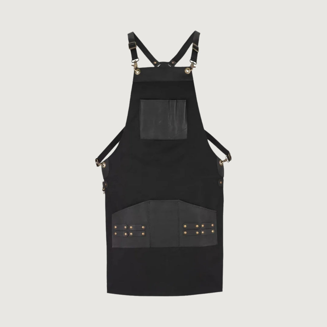 The Bedfordshire Canvas Black Apron