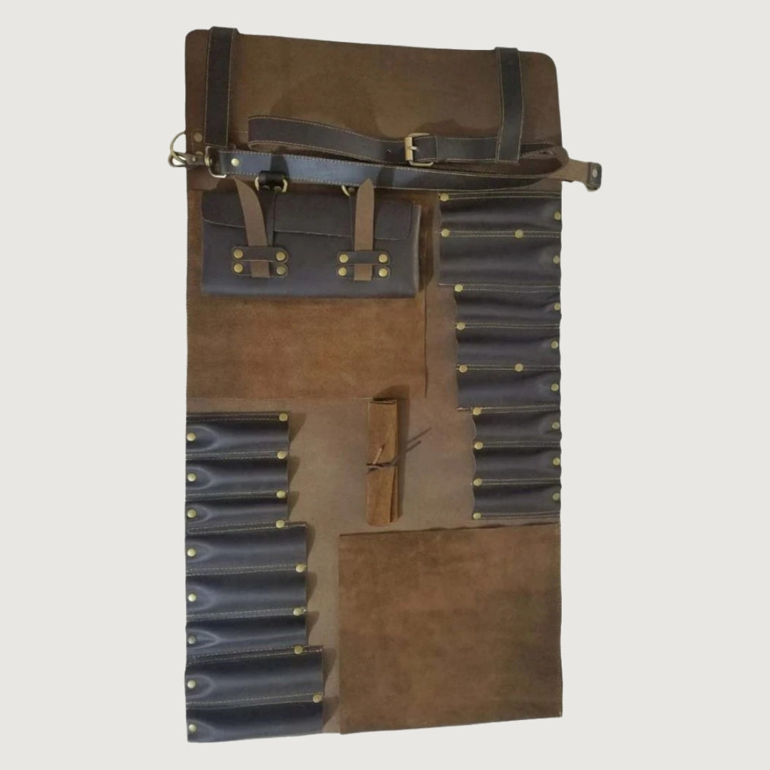Dark Brown Chef Knife Roll