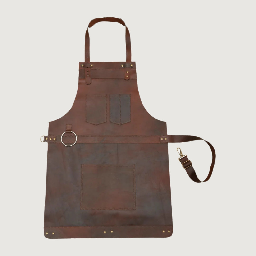 The Bristol Dark Brown Full Grain Leather Apron