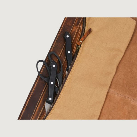 Magnetic Leather Knife Roll