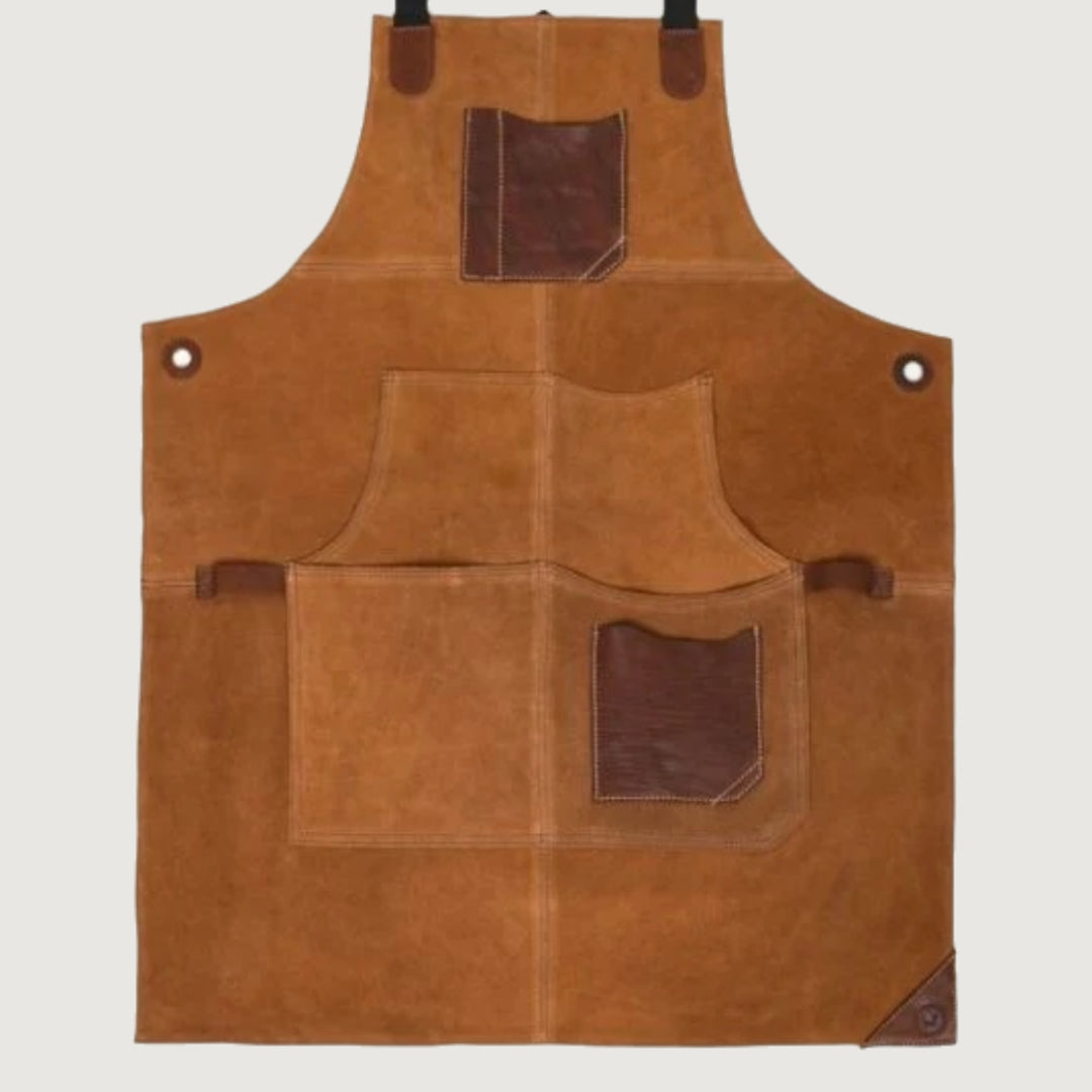 Arucas Suede Apron - Caramel Brown