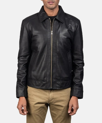 Iron Drift Black Zipper Leather Jacket