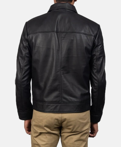 Iron Drift Black Zipper Leather Jacket