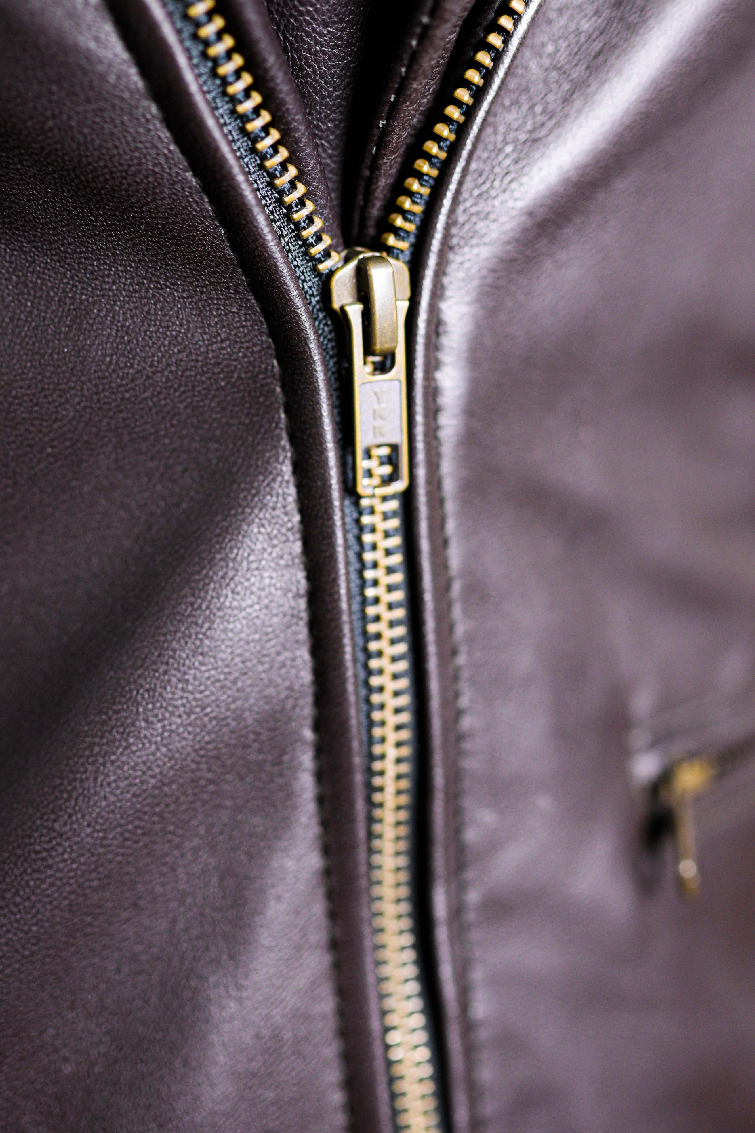 Charlotte Burnt Charcoal Leather Jacket