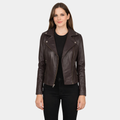 Flashback Maroon Leather Biker Jacket