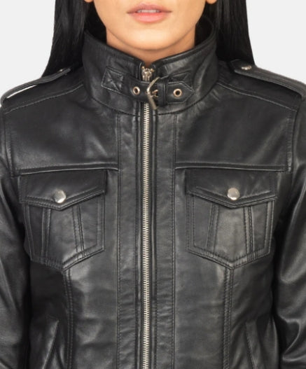 The Noir Vault Women’s Leather Jacket