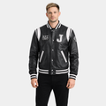 Liberte New Jersey Black Leather Varsity Jacket