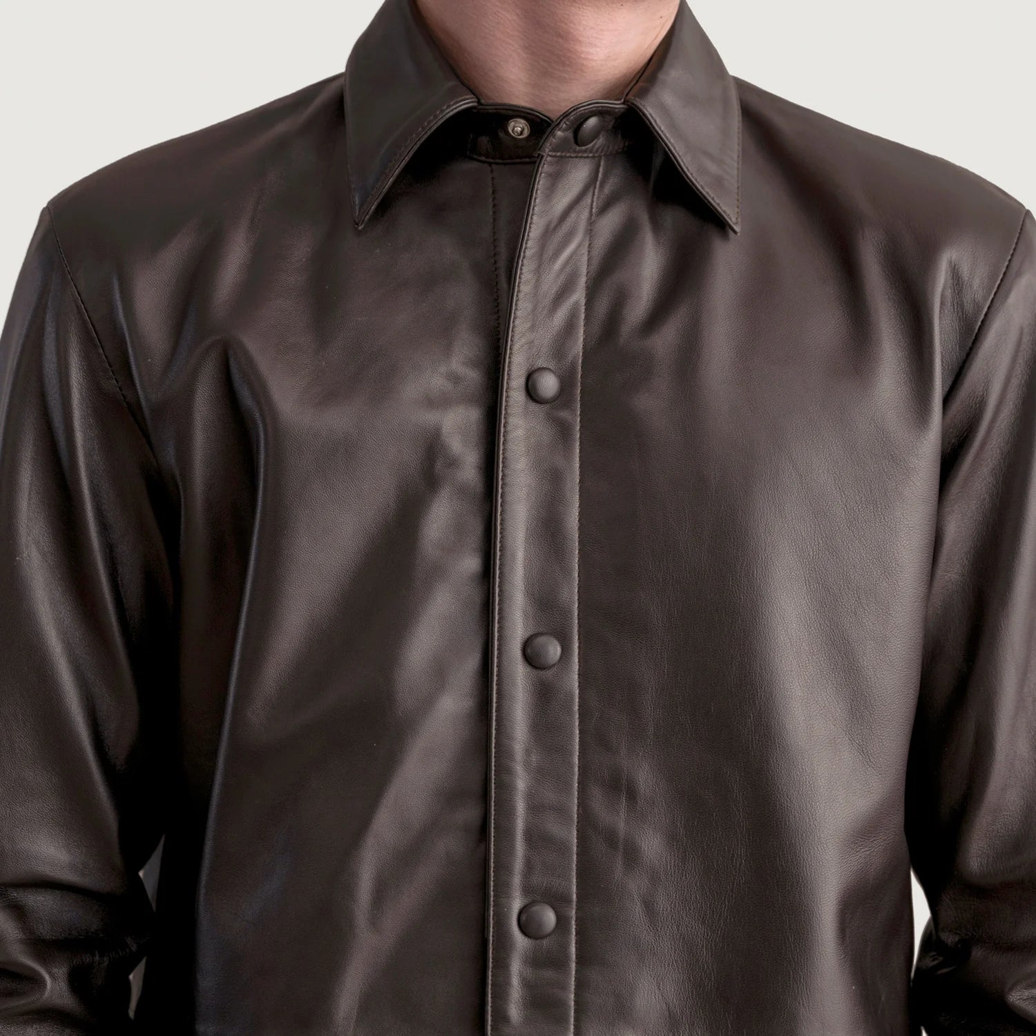 Haven Brown Suede Leather Shirt