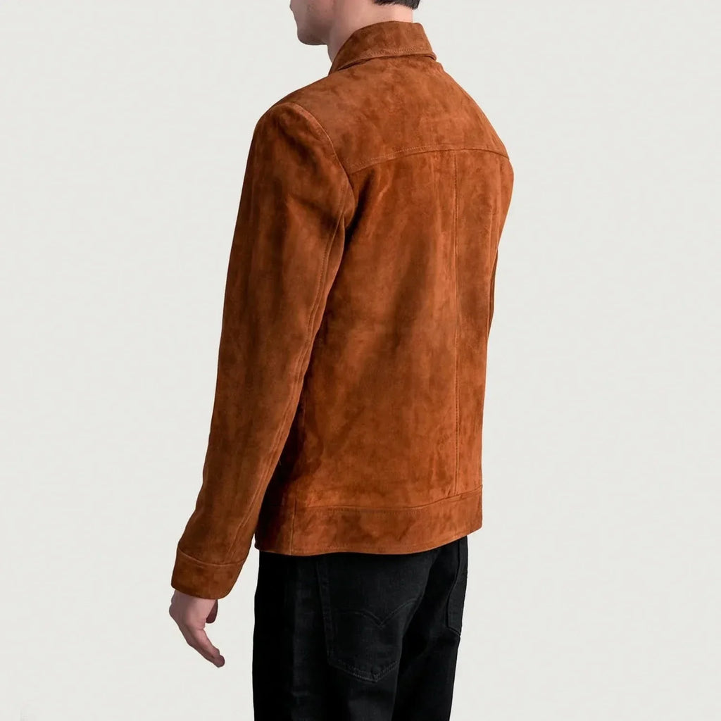Inferno Brown Suede Leather Jacket
