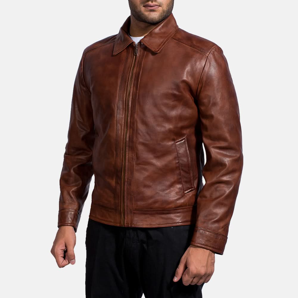 [LC] Inferno Brown Leather Jacket