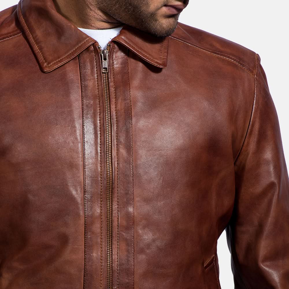 [LC] Inferno Brown Leather Jacket