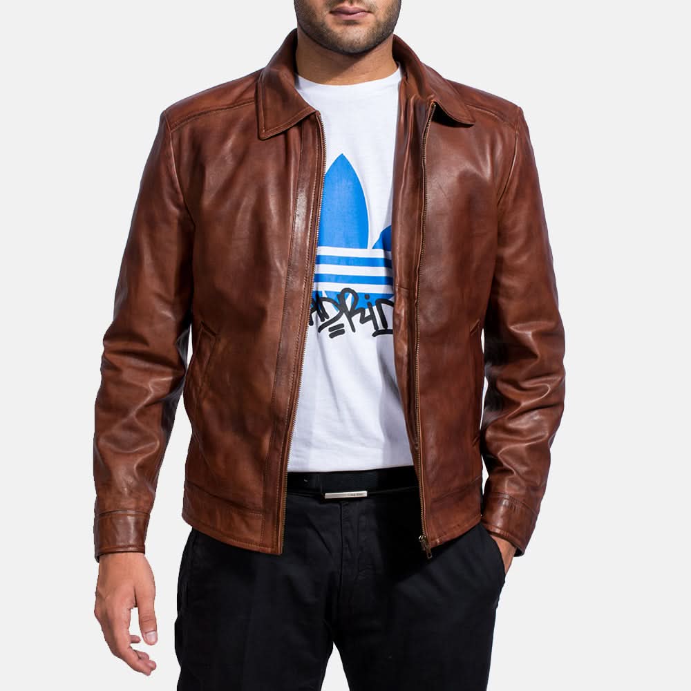 [LC] Inferno Brown Leather Jacket