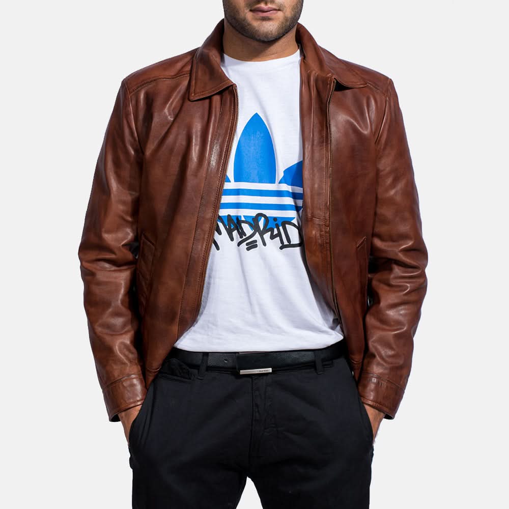 [LC] Inferno Brown Leather Jacket