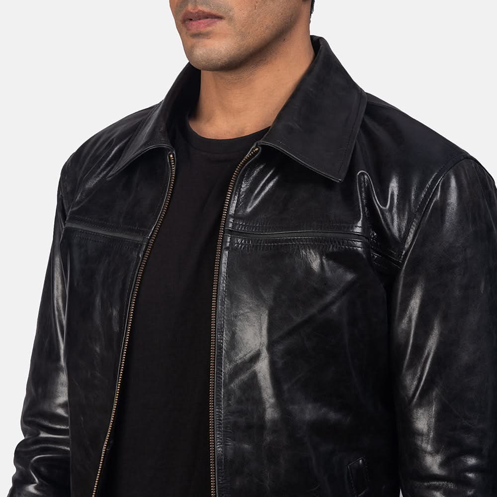 [LC] Mystical Black Leather Jacket