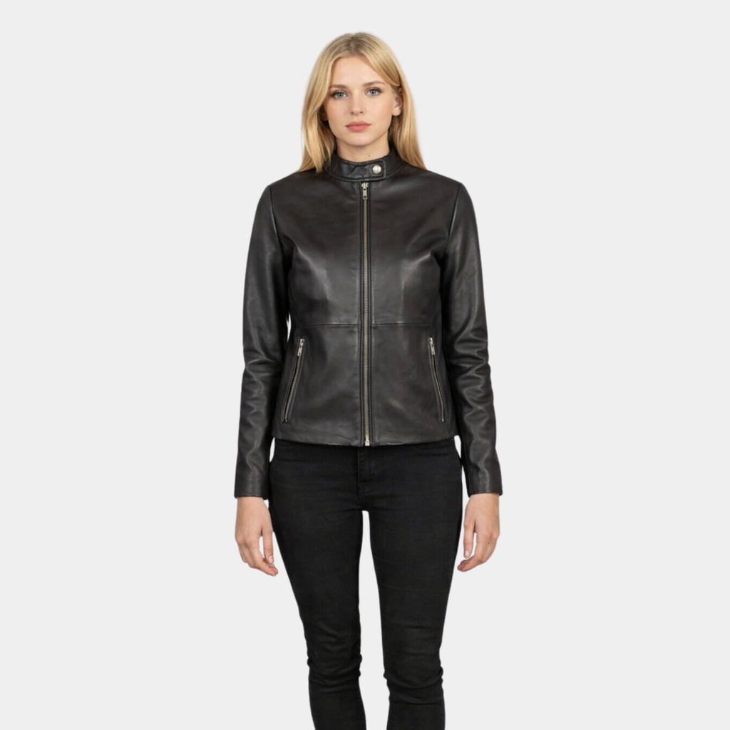 Rave Brown Leather Biker Jacket