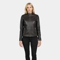 Rave Brown Leather Biker Jacket
