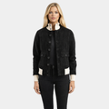 Sasha A1 Black Suede Bomber Jacket