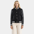 Savant Black Hybrid Varsity Jacket