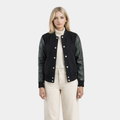 Savant Green & Black Hybrid Varsity Jacket