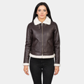 Sherilyn B-3 Maroon Leather Bomber Jacket