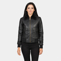 Stella G-1 Black Leather Bomber Jacket