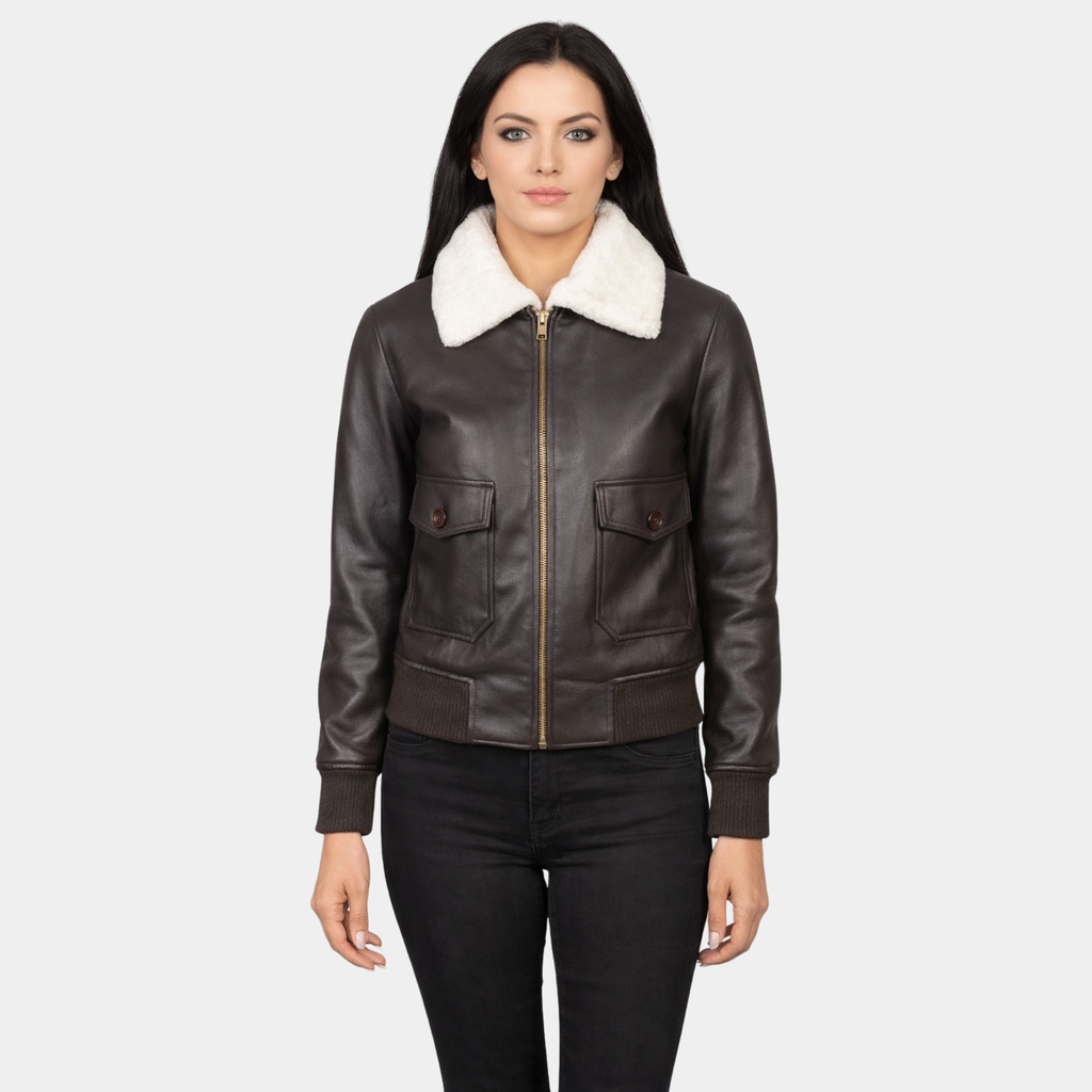 Stella G-1 Brown Leather Bomber Jacket