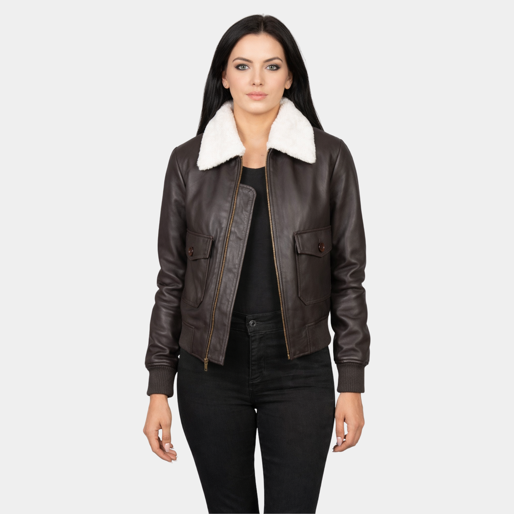 Stella G-1 Maroon Leather Bomber Jacket