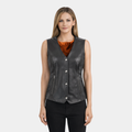 Studding & Embroidery Snap Front Vest