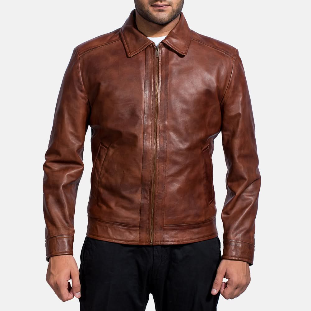 [LC] Inferno Brown Leather Jacket