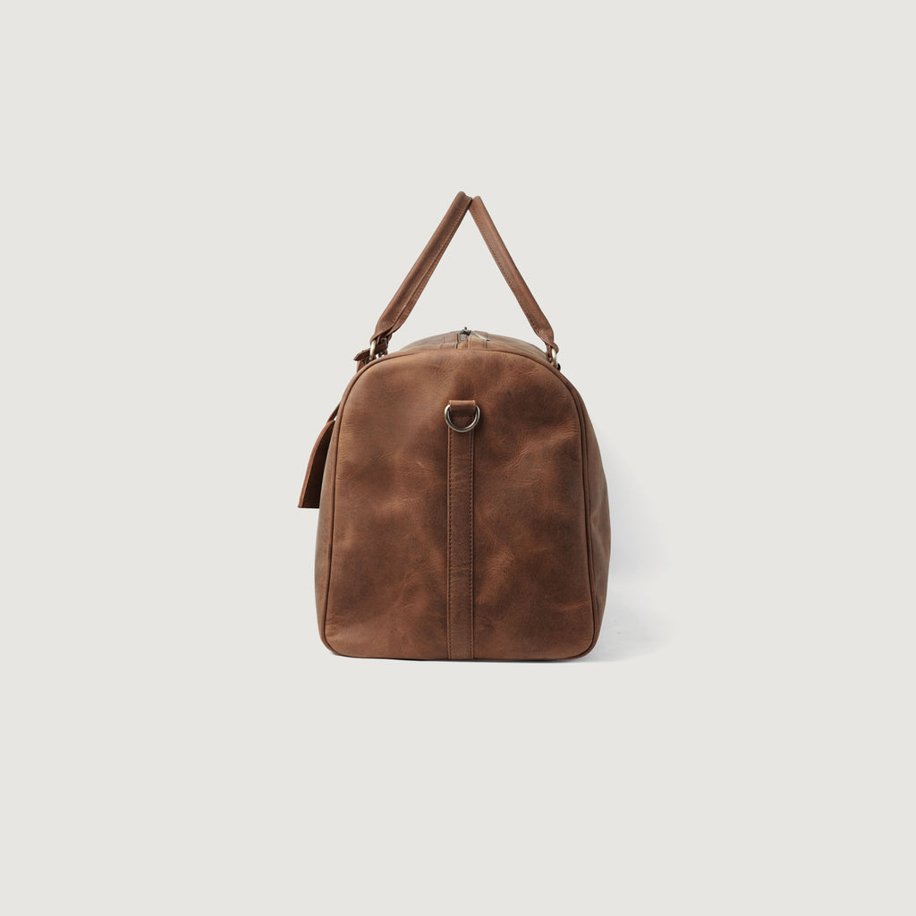 The Darrio Vintage Tan Brown Leather Duffle Bag
