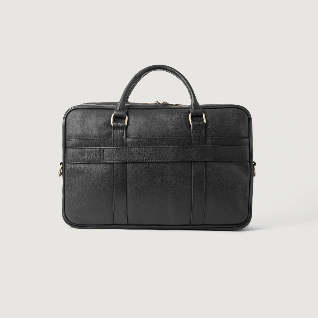 The Preston Black Leather Briefcase