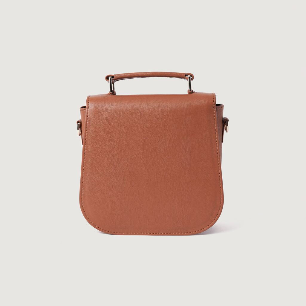 The Sandra Brown Leather Saddle Bag