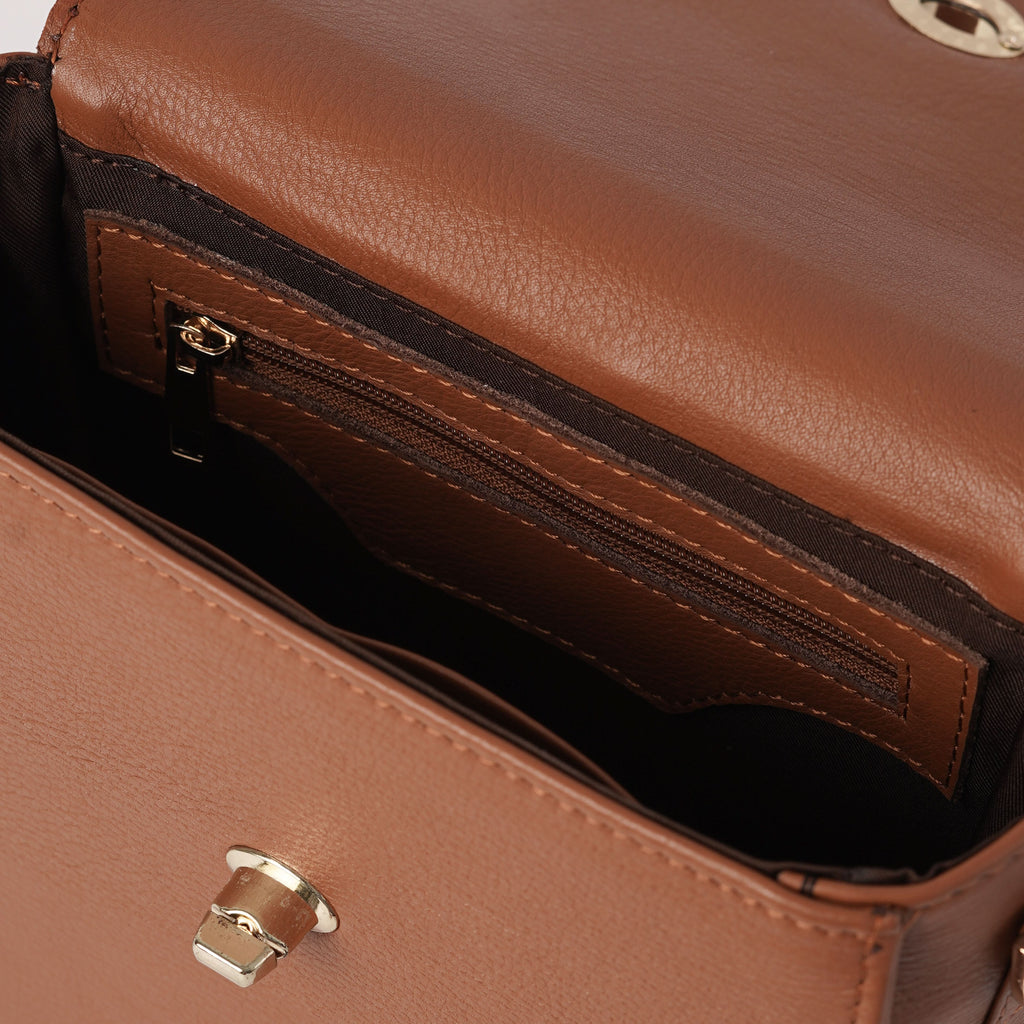 The Sandra Brown Leather Saddle Bag
