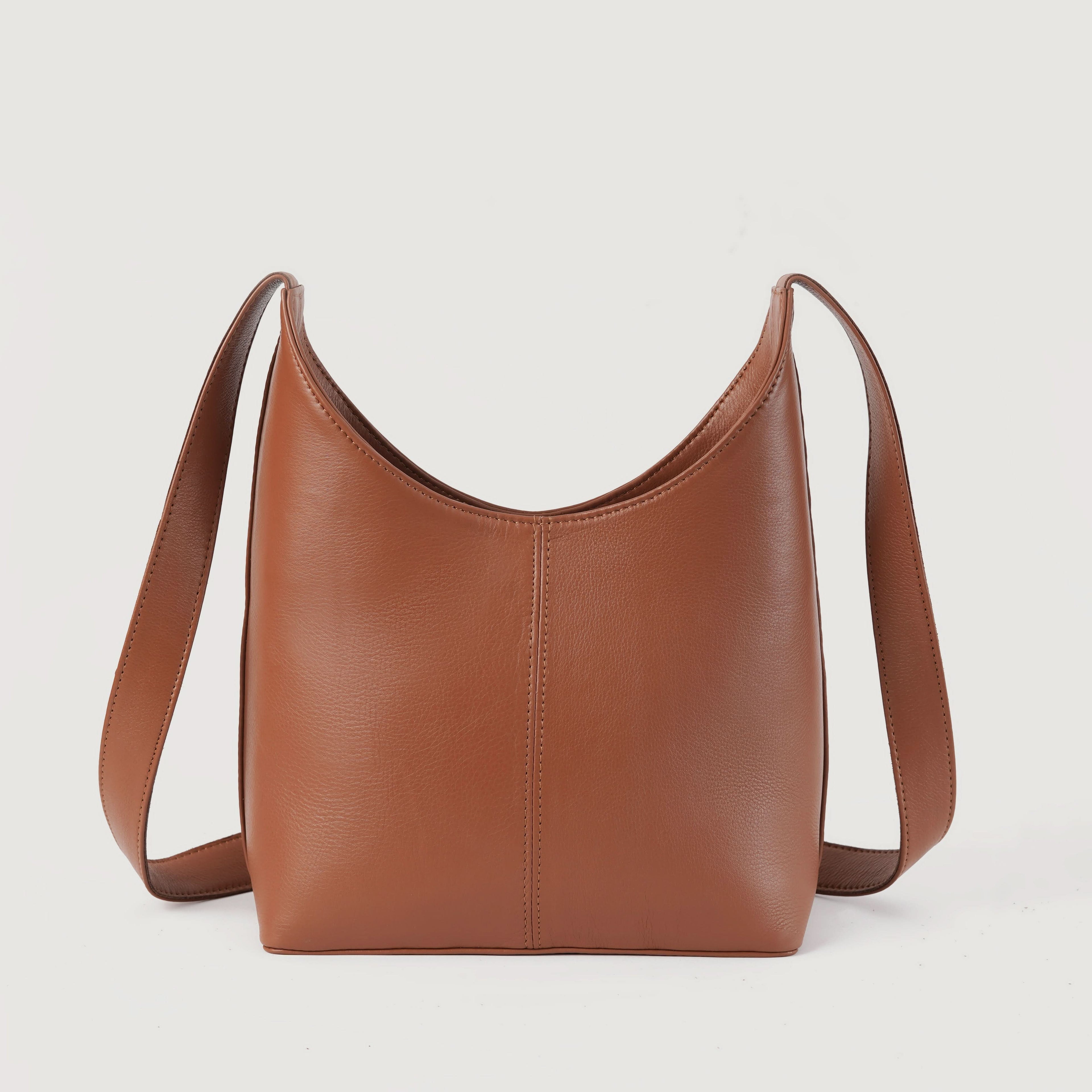 The Stefani Brown Leather Hobo Bag
