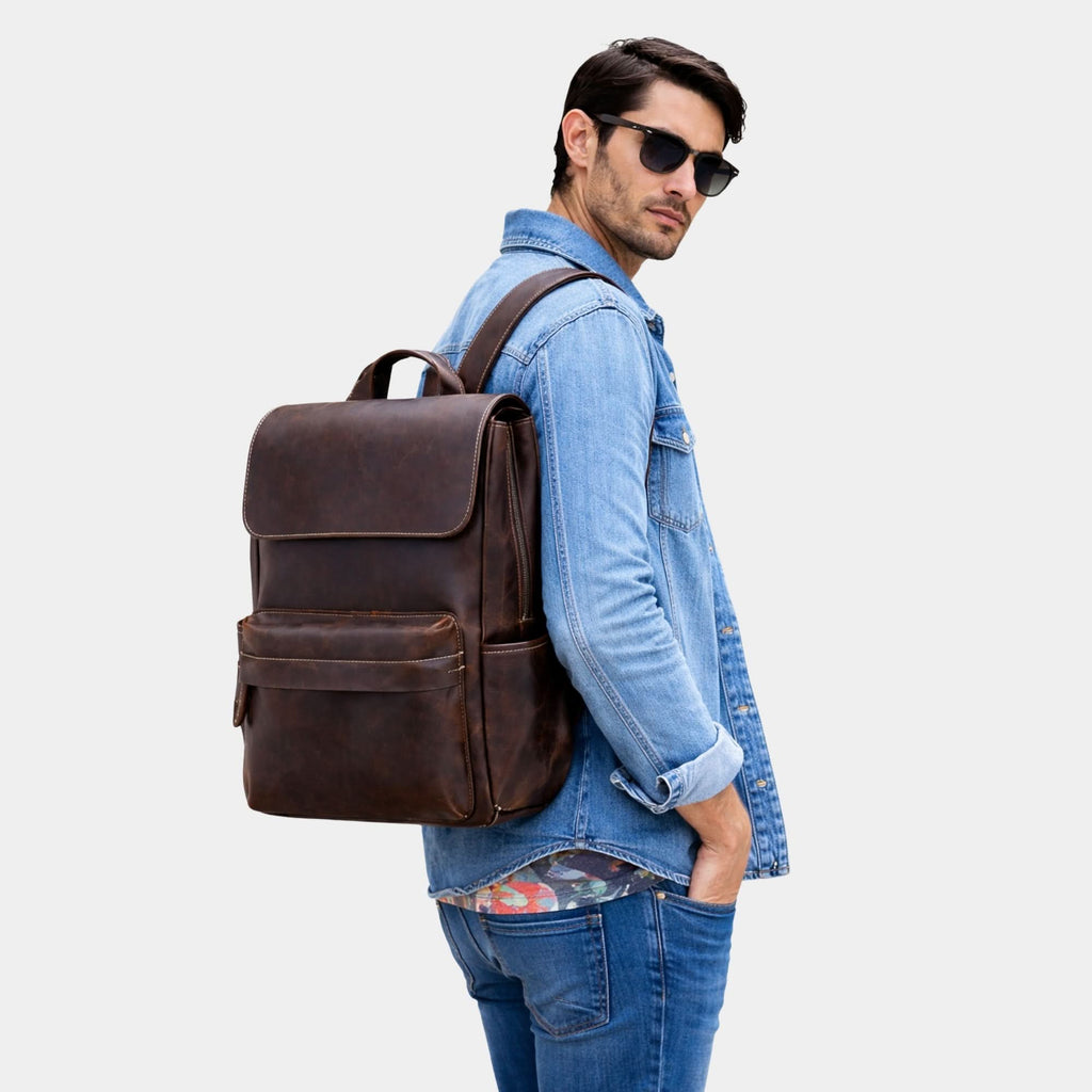 The Helka Backpack Genuine Vintage Leather Backpack