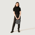 The Sandra Grey Leather Saddle Bag
