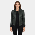 Westa A-2 Green Leather Bomber Jacket