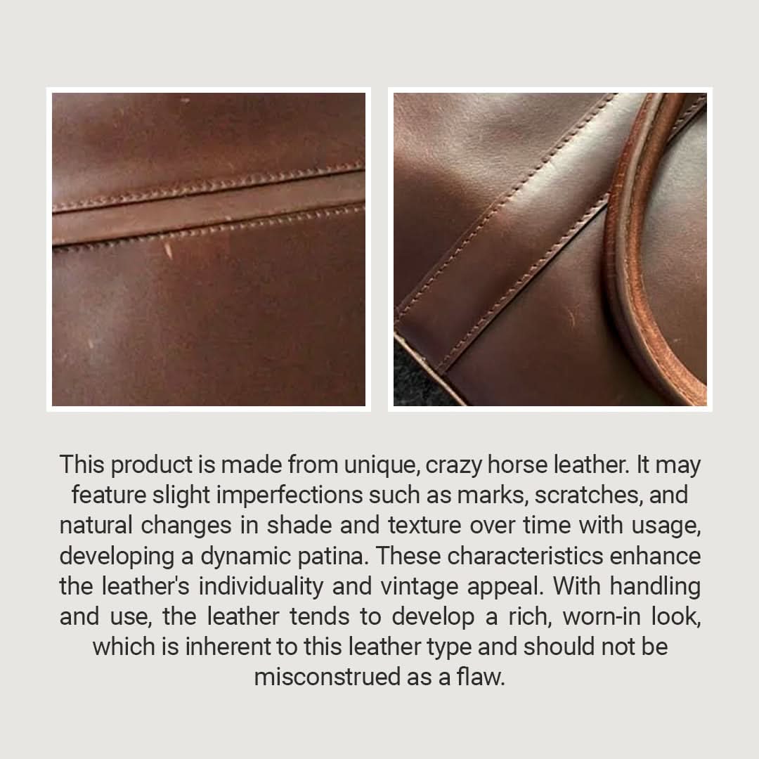 The Philos Vintage Brown Leather Backpack