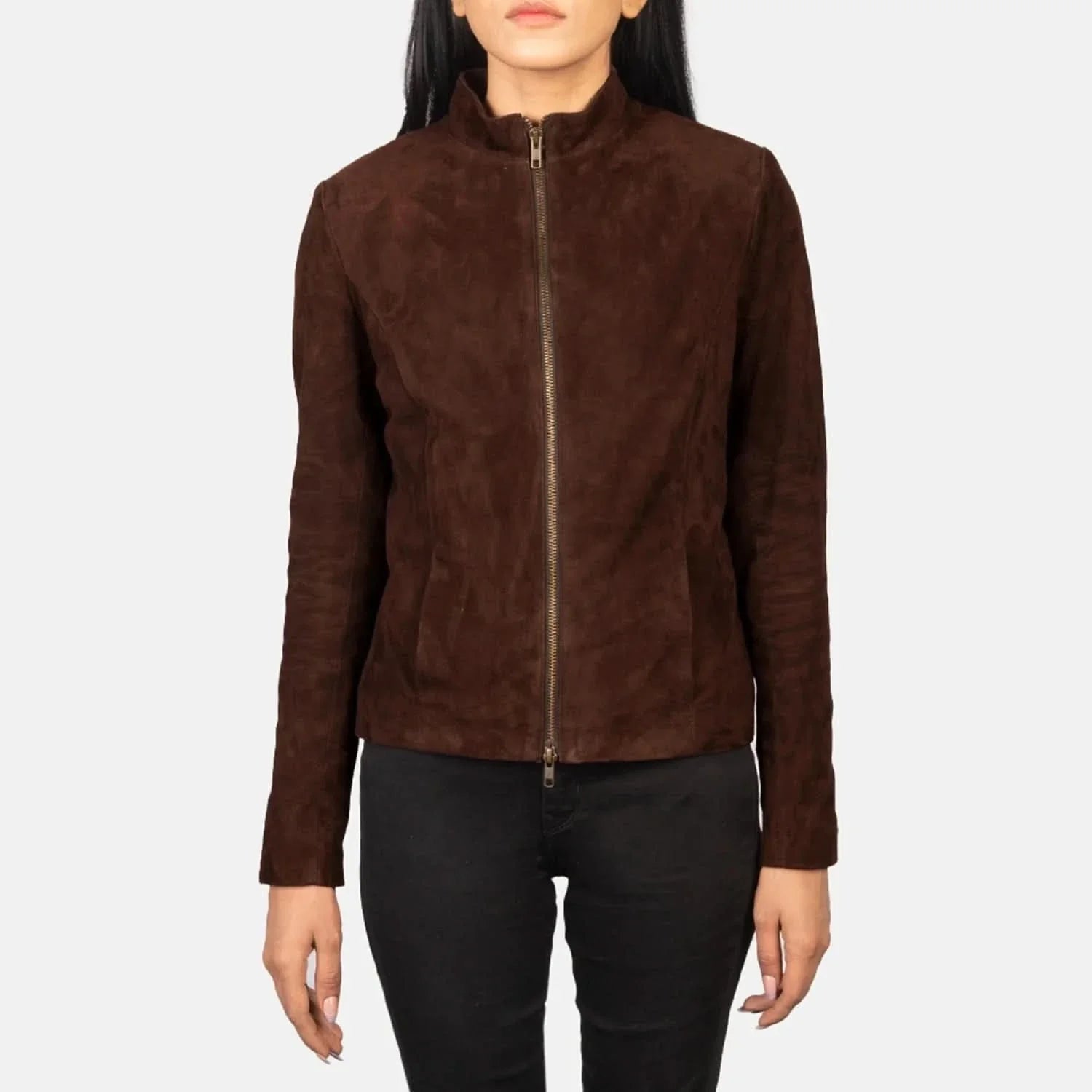 Rumella Mocha Suede Biker Jacket