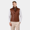 Zane Waxed Brown Leather Vest