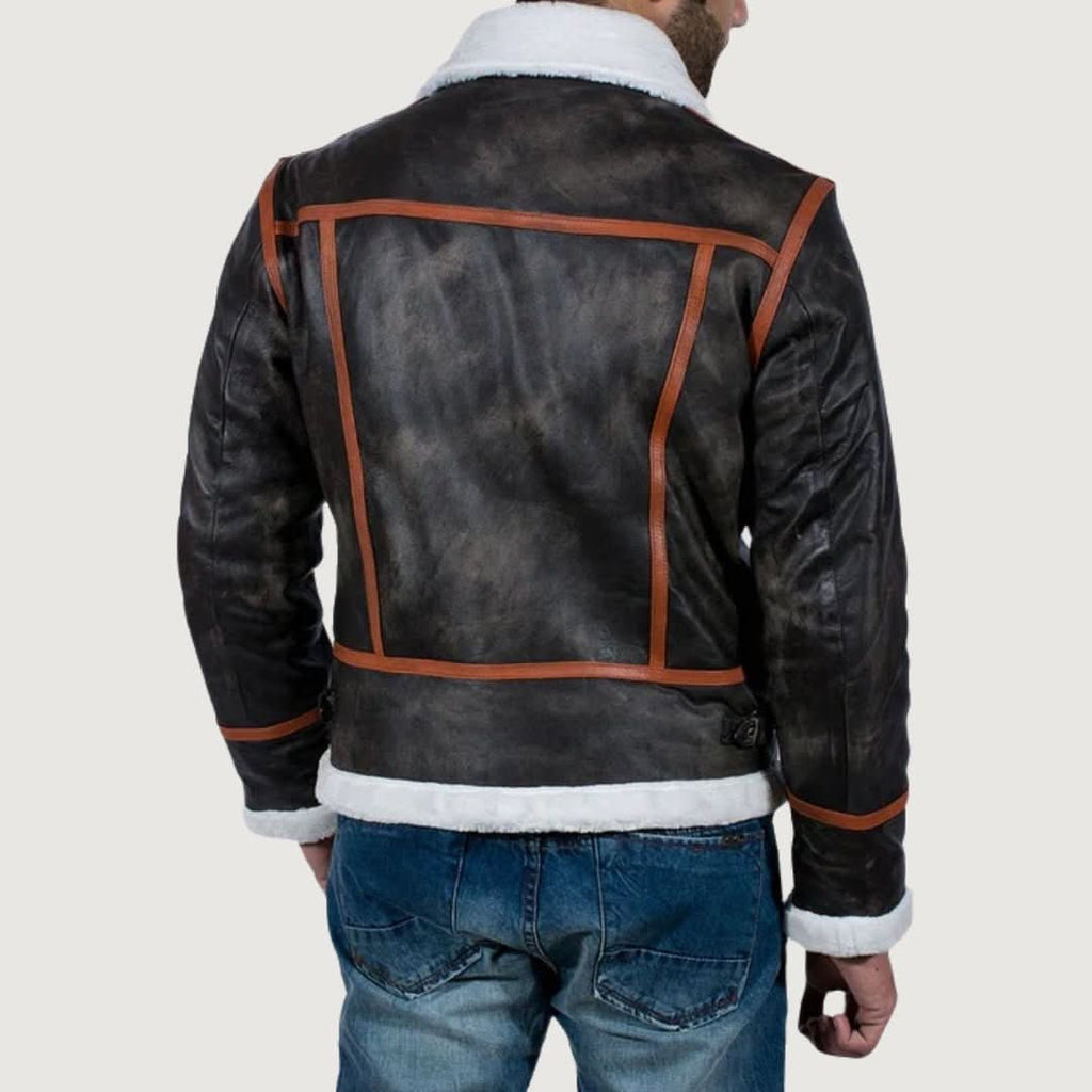 Alpine Brown Fur Leather Jacket