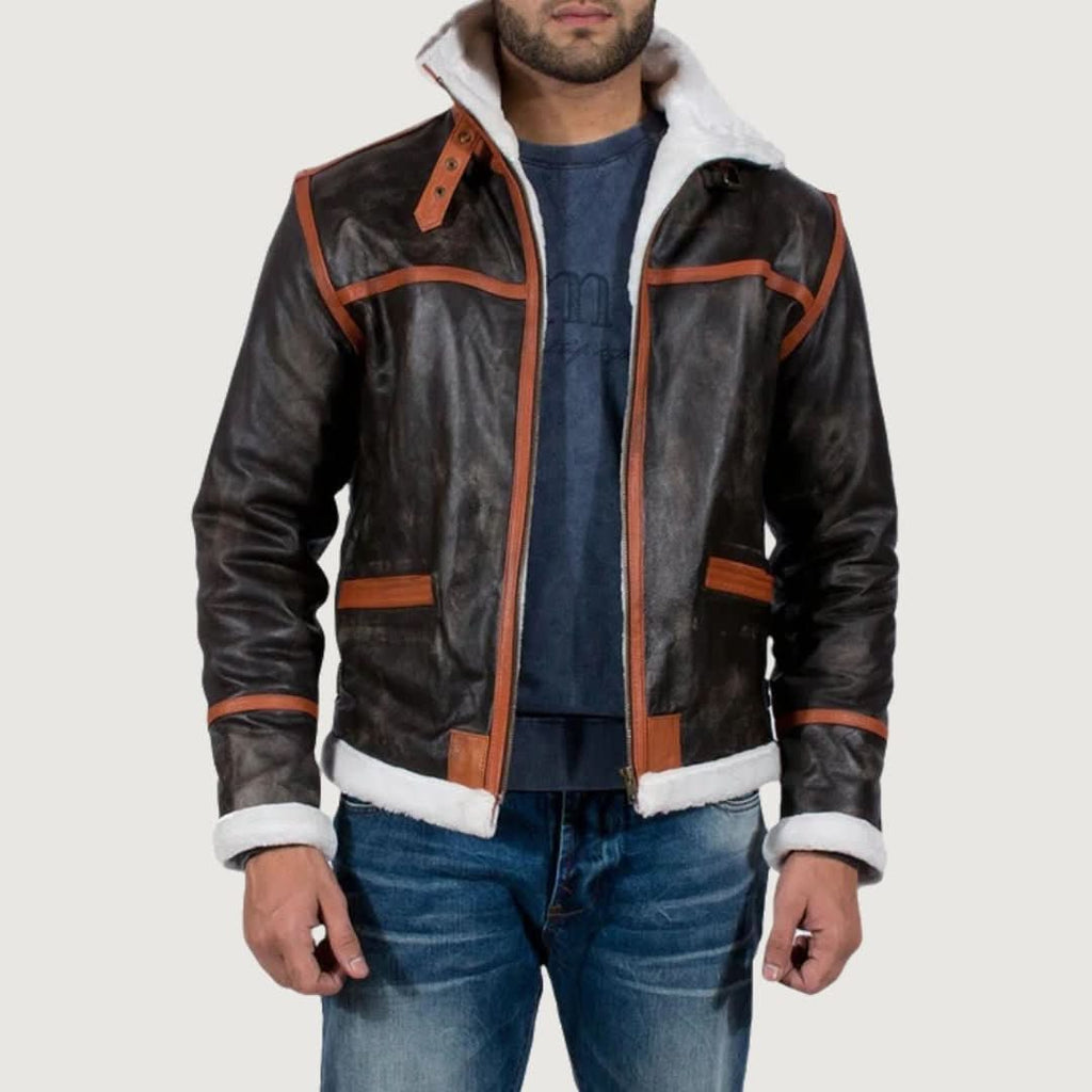 Alpine Brown Fur Leather Jacket