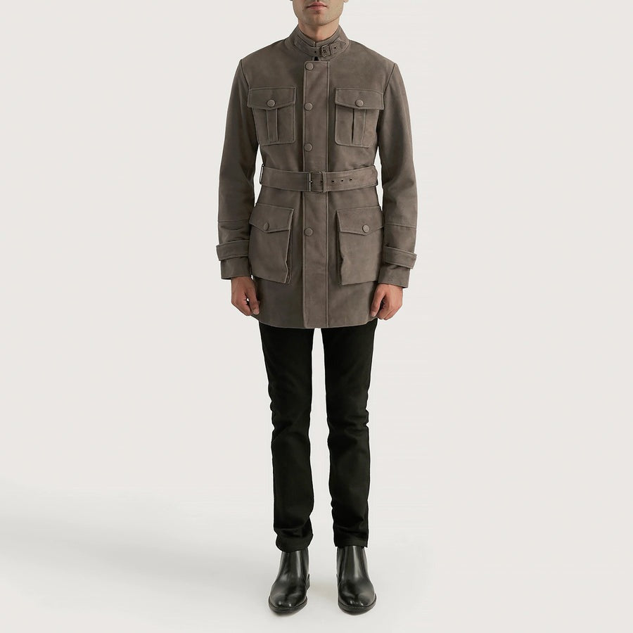 Dolf Grey Suede Coat