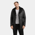 Fircliff Black Leather Coat