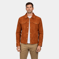 Stallon Brown Suede Trucker Jacket