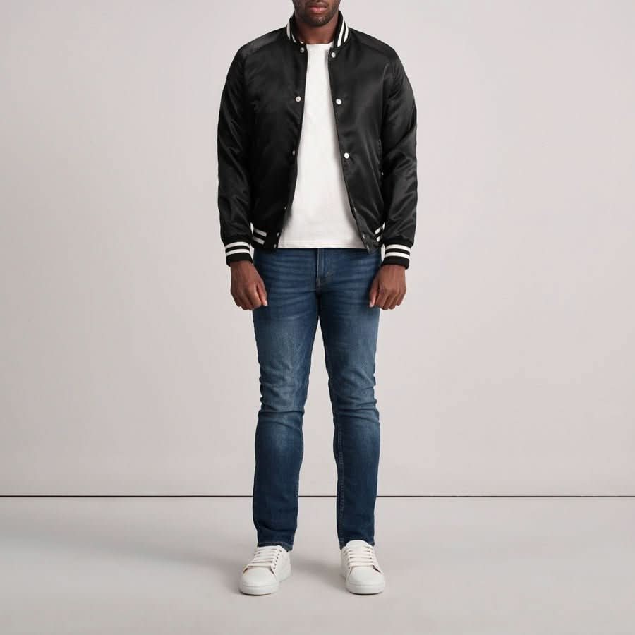 Xander Black Varsity Jacket