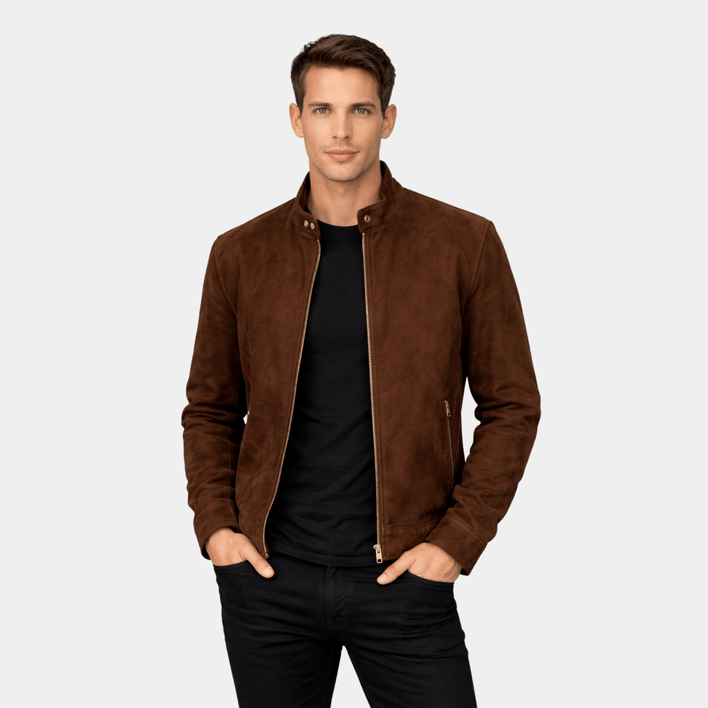 Zen Brown Suede Biker Jacket
